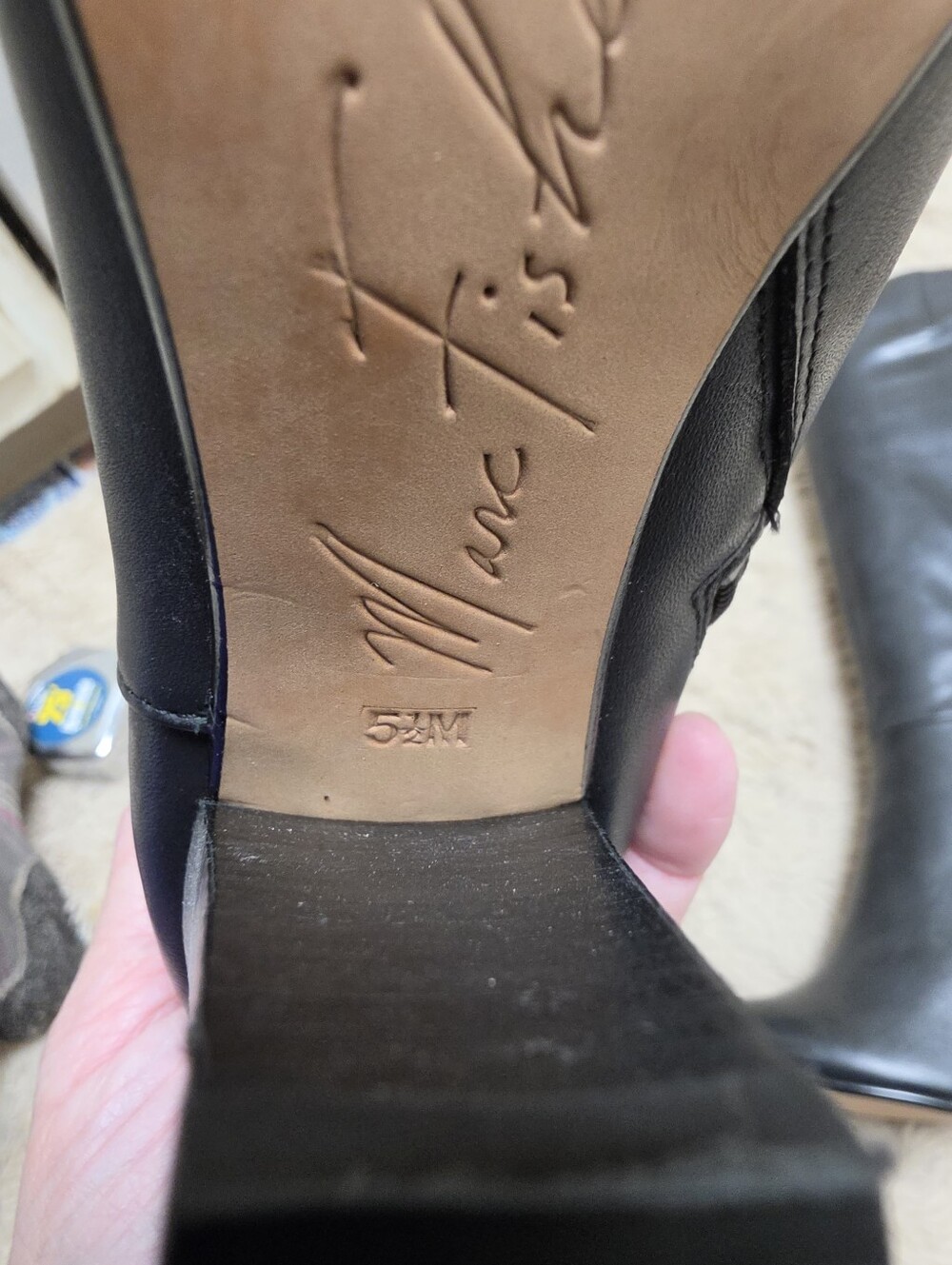 Marc Fisher Y2k Black Leather Boots - Picture 5 of 8